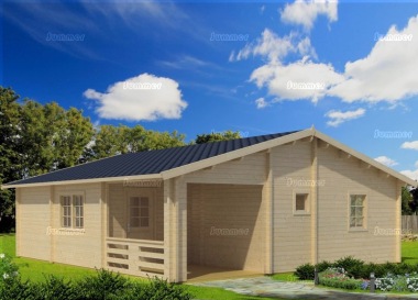 Four Room Apex Log Cabin 821 - Double Glazed, Integral Porch Four Room Apex Log Cabin 821 - Double Glazed, Integral Porch