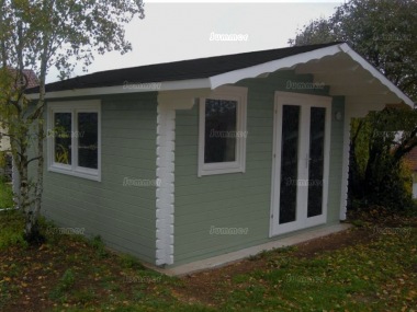 Double Door Apex Log Cabin 869 - Double Glazed Double Door Apex Log Cabin 869 - Double Glazed