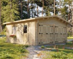 Wooden Log Garage 416 - Apex, Personnel Door Wooden Log Garage 416 - Apex, Personnel Door