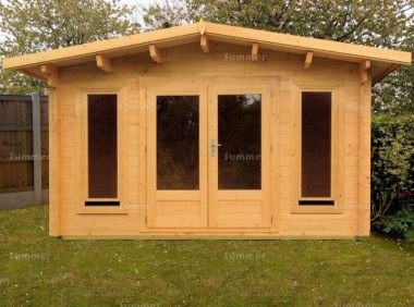 Apex 45mm Log Cabin 011 - Double Glazed, Large Panes