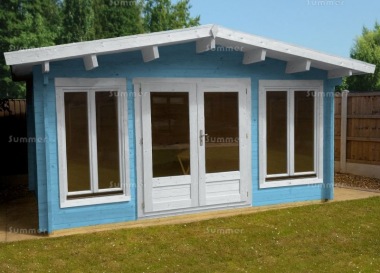 Apex 45mm Log Cabin 023 - Double Glazed, Large Panes Apex 45mm Log Cabin 023 - Double Glazed, Large Panes