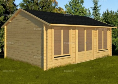 Apex 45mm Log Cabin 024 - Side Door, Double Glazed