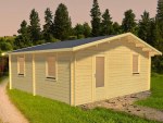 Three Room Apex Log Cabin 573 - Double Glazed Three Room Apex Log Cabin 573 - Double Glazed