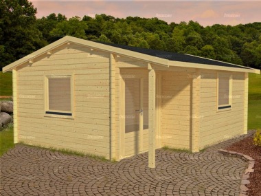 Side Door Apex Log Cabin 580 - Double Glazed