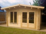 Apex 140mm Twinskin Log Cabin 585 - Double Glazed, Large Panes