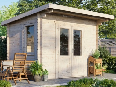 28mm Pent Log Cabin 945 - Double Glazed