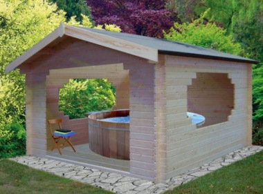 Wooden Gazebo 129 - Log Cabin, Hot Tub Cover, FSC® Certified