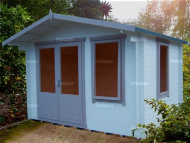 Apex Log Cabin 264 - Large Panes, Double Door