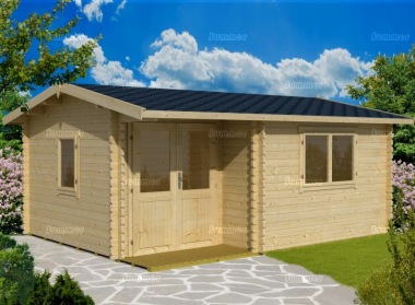 Side Door Apex 45mm Log Cabin 279 - Integral Porch Side Door Apex 45mm Log Cabin 279 - Integral Porch