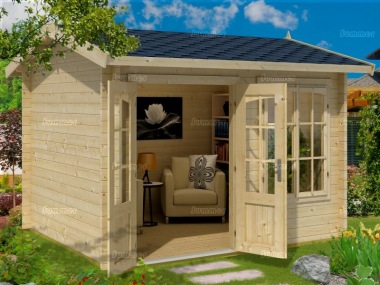 Side Door Apex Log Cabin 286 - Double Glazed, FSC® Certified