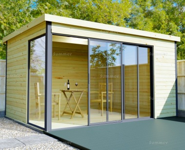 45mm Log Cabin 399 - Modern Aluminium Hybrid, FSC® Certified 45mm Log Cabin 399 - Modern Aluminium Hybrid, FSC® Certified