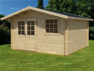 Apex Log Cabin 49 - Double Door Apex Log Cabin 49 - Double Door