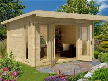 Pent Roof Log Cabin 527 - Double Glazed, FSC® Certified