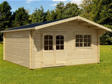Apex Double Door 70mm Log Cabin 98 - Double Glazed, FSC® Certified Apex Double Door 70mm Log Cabin 98 - Double Glazed, FSC® Certified