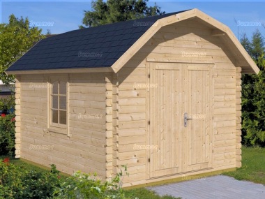 Log Cabin Shed 424 - Barn Style, 28mm Logs
