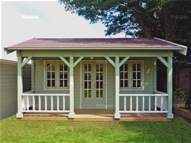 Side Door Apex Log Cabin 293 - Bespoke, Double Glazed Side Door Apex Log Cabin 293 - Bespoke, Double Glazed