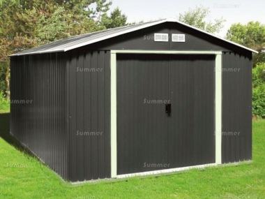 Apex Metal Shed 378 - Double Door, Galvanized Steel Apex Metal Shed 378 - Double Door, Galvanized Steel
