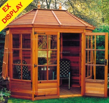 Georgian Octagonal Summerhouse 63 - Cedar, Ex Display, Collection Only Georgian Octagonal Summerhouse 63 - Cedar, Ex Display, Collection Only