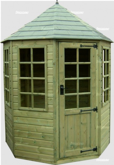 Georgian Octagonal Summerhouse 229 - Slate Effect Roof