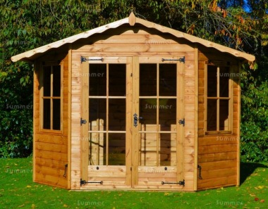 Bay Fronted Apex Summerhouse 93 - Six Sided