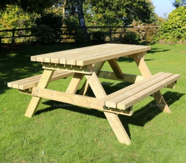 8 Seater Picnic Bench 678 - 6ft Benches, Pressure Treated