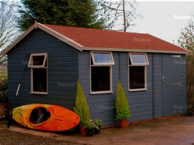 Shiplap Apex Shed 564 - Extra Tall Workshop, Painted, Fitted Free Shiplap Apex Shed 564 - Extra Tall Workshop, Painted, Fitted Free