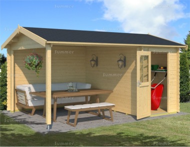 Wooden Apex Gazebo 603 - With Integral Summerhouse, PEFC Certified Wooden Apex Gazebo 603 - With Integral Summerhouse, PEFC Certified