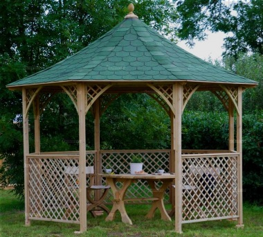 Wooden Gazebo 30 - Octagonal, Pressure Treated, Felt Tiles Wooden Gazebo 30 - Octagonal, Pressure Treated, Felt Tiles