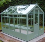 Painted Wooden Greenhouse 211 - Thermowood, Toughened Glass, Fitted Free Painted Wooden Greenhouse 211 - Thermowood, Toughened Glass, Fitted Free