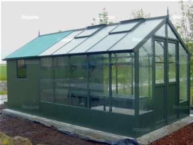 Thermowood Wooden Greenhouse 218 - Built In Shed