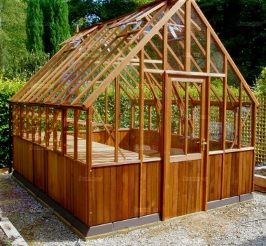 Large Cedar Victorian Greenhouse 599 - Double Door