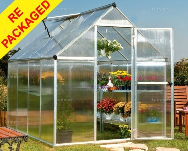 Repackaged Aluminium Greenhouse 120 - Polycarbonate, Hinged Door