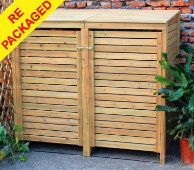 Repackaged Wheelie Bin Store 149 - Wooden Slatted
